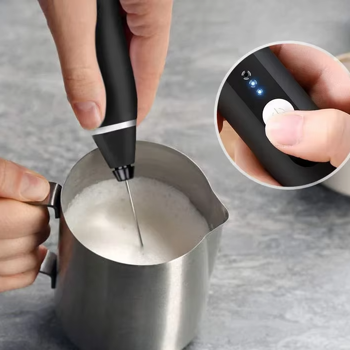 Rechargeable 2-in-1 Coffee & Egg Beater | 3-Speed Electric Frother & Mixer