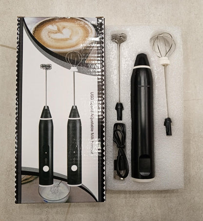 Rechargeable 2-in-1 Coffee & Egg Beater | 3-Speed Electric Frother & Mixer